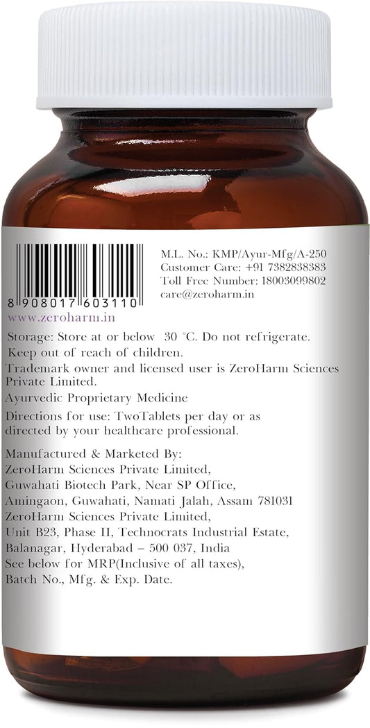 Holo ZEROHARM HoloOncolis | Holistic Cancer Care Tablets | All-natural | 100% Water Soluble Curcumin and Plant-based Ingredients | Anti-inflammation, Anti-depression| 60 Vegetarian Tablets