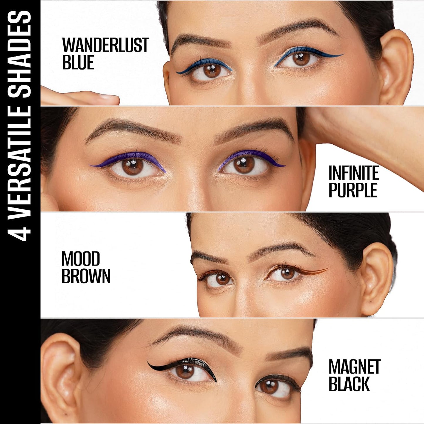 SWISS BEAUTY Select Here To Stay Semi-Matte Liquid Waterproof Eyeliner | With Precise & Pointed Tip | Smudge-Proof, Transfer- Proof | Shade- Infinite Purple| 3ml |