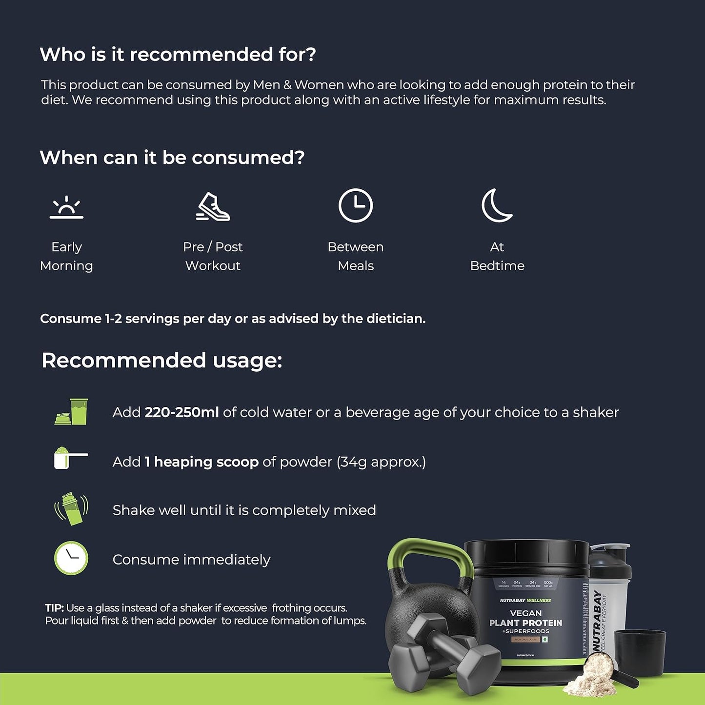 Nutrabay Wellness Vegan Plant Protein Powder + Superfoods 24g Protein per Serving – Complete Amino Acid, Pea & Brown Rice, Sugarfree – 500g, Rich Chocolate | 100% Authentic Clean Protein