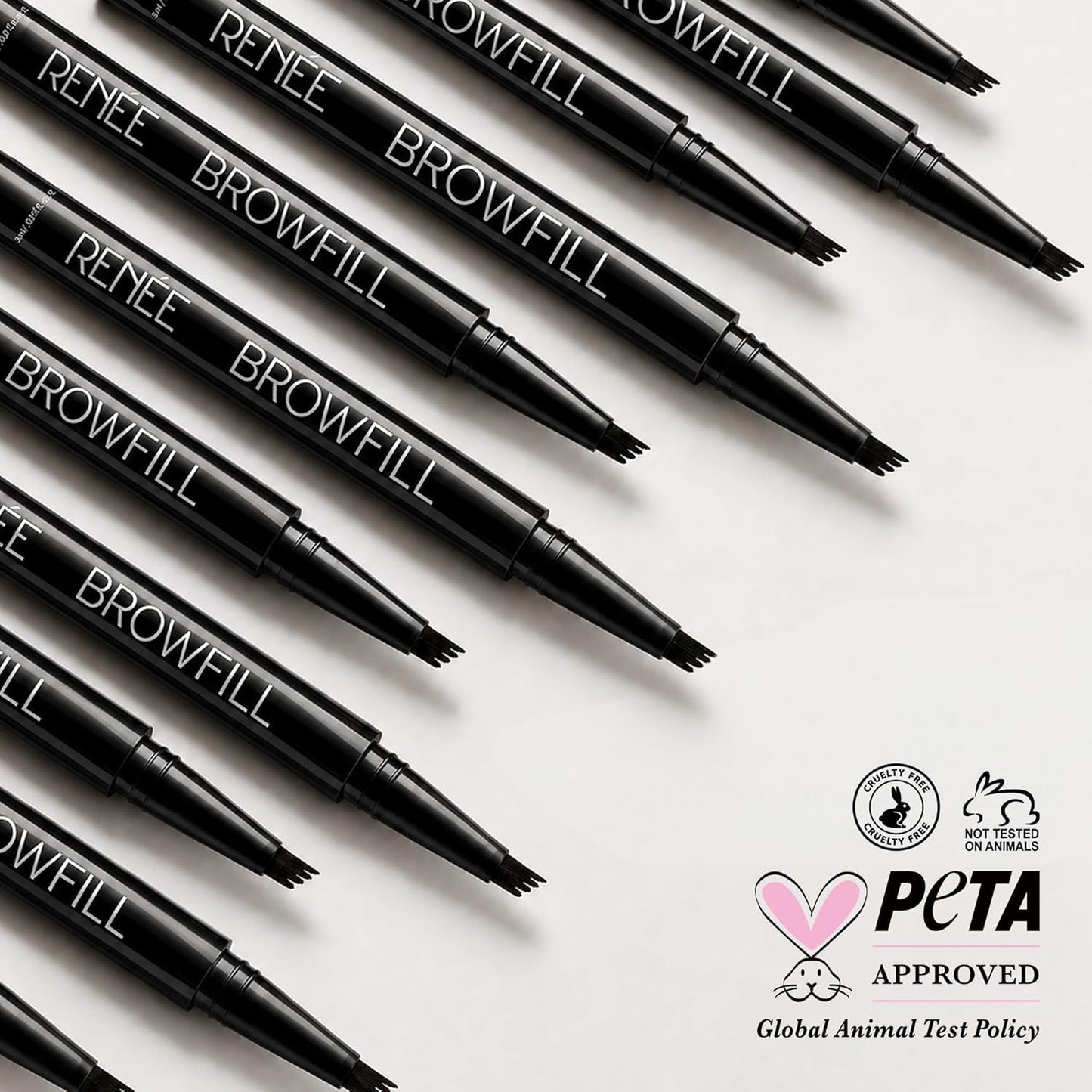 RENEE Browfill Eyebrow Pen - Brown | Waterproof & Smudge-Proof | One Swipe Application | Micro Precision | Natural & Long-Lasting Finish | For Denser & Fuller Eyebrows | Easy to Use | Cruelty-Free