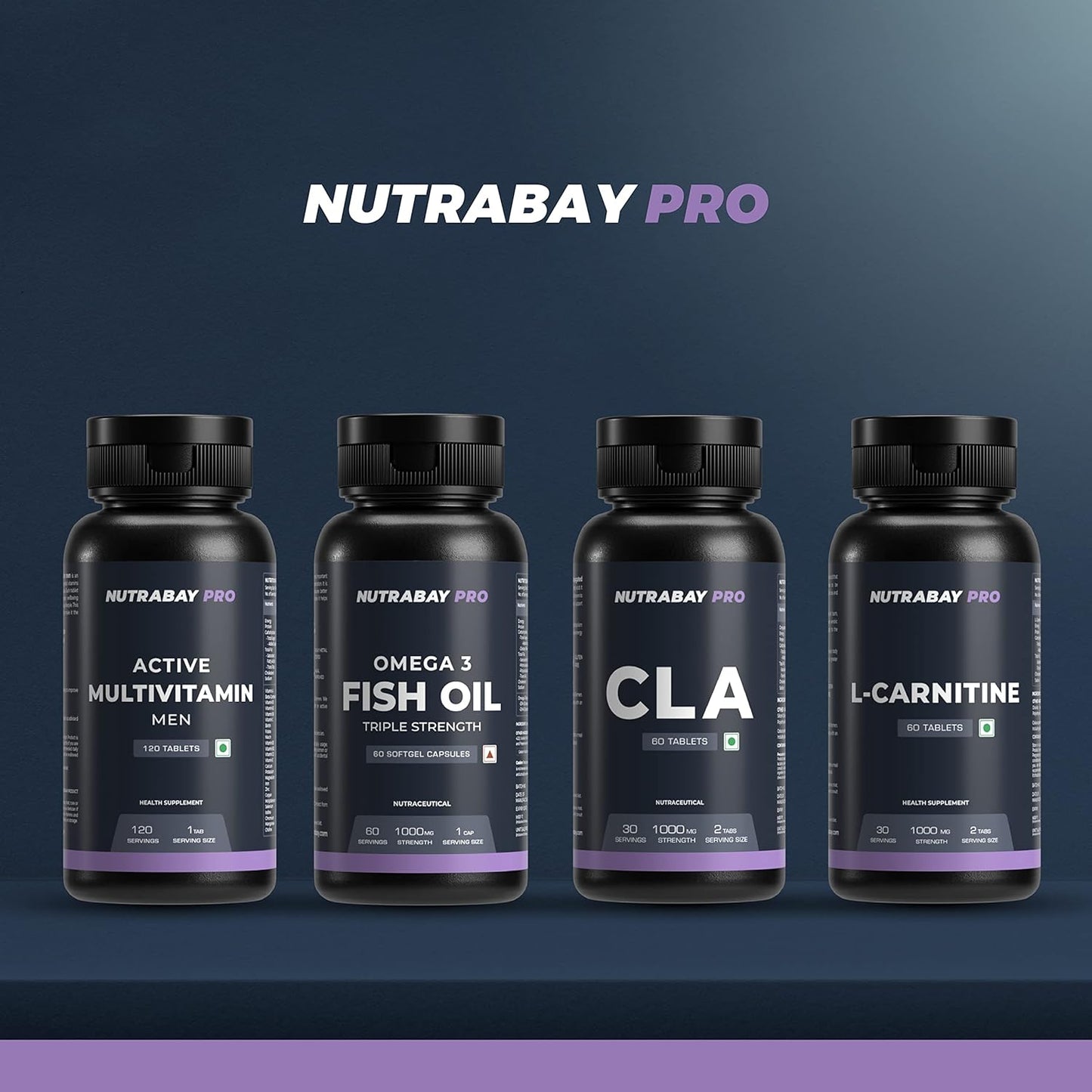 Nutrabay Pro CLA (Conjugated Linoleic Acid) | Fat Burner, Boosts Metabolism & Lean Muscle Build Supplement, 1000mg - 60 Veg Tablets