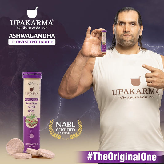 UPAKARMA Ashwagandha Effervescent Tablets | Mood Lifter, Immunity Booster | R&D Backed and Lab Tested