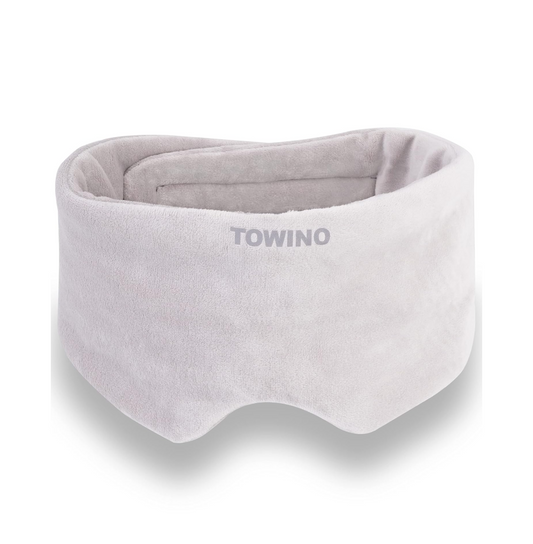 TOWINO® Eye Mask for Sleeping Super Soft & Smooth And Fully Adjustable To All Size Heads - Super Soft & Comfortable for Women and Men, Blindfold for Travelling, Night Sleeping,Nap Suitable for All Family Members Made In India (Black)