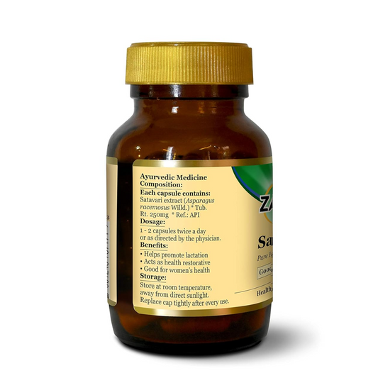 Zandu Satavari Capsules, With Natural Satavari Extracts, Useful for Women's Wellness - 60 Veg Capsules