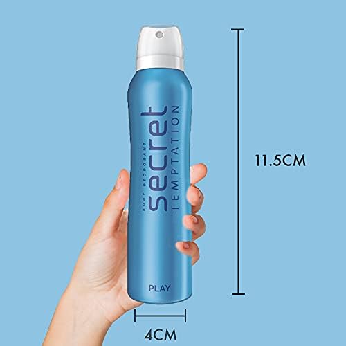 Secret Temptation Play Deodorant for Women, 150ml, Sophisticated Floral Freshness for Office Wear, Delicate Fragrance with A Winning Attitude