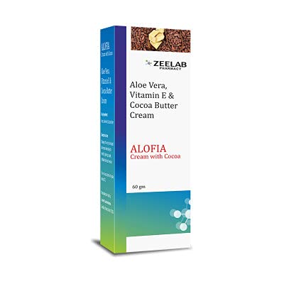 Zeelab Alofia Cream with Cocoa 60g | Aloe Vera, Vitamin E and Cocoa Butter Cream