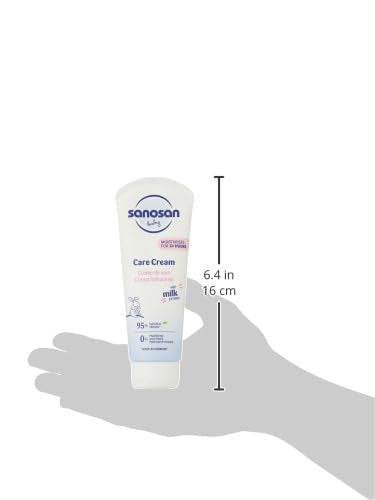 Sanosan Baby Care Cream with Milk Protein â€“ Daily Moisturizing Cream for Face & Body, Gentle Formula for Newborns & Delicate Skin â€“ 100g
