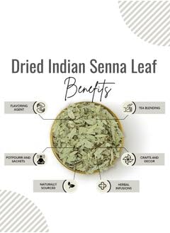 Namoorgaincs - Senna Leaves Dried - 200 g - Make Herbal tea - Alexandrina - Sonamukhi Patta | Sanay Patti - Sonamukhi sana Leaves Crushed