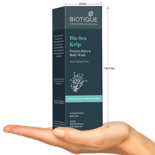 Biotique Ocean Kelp Anti Hairfall Shampoo | Intensive Hair Growth Therapy| Anti Hairfall Shampoo that Maintains Shine |100% Botanical Extracts | Suitable for All Hair Types |120ml