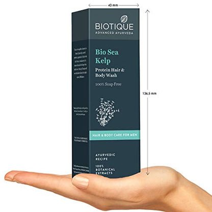 Biotique Ocean Kelp Anti Hairfall Shampoo | Intensive Hair Growth Therapy| Anti Hairfall Shampoo that Maintains Shine |100% Botanical Extracts | Suitable for All Hair Types |120ml