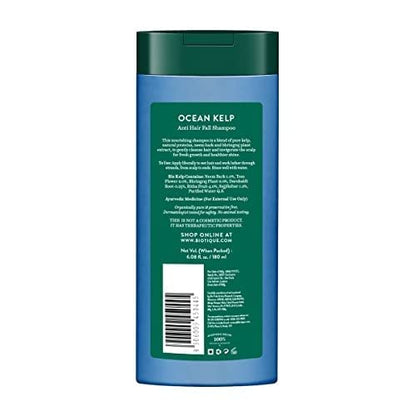 Biotique Ocean Kelp Anti Hairfall Shampoo | Intensive Hair Growth Therapy| Anti Hairfall Shampoo that Maintains Shine |100% Botanical Extracts | Suitable for All Hair Types |180ml