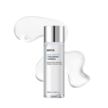 ROVECTIN Aqua Hyaluronic Essence (Activating Treatment Lotion) - 7 Layers Hyaluronic Acid Facial Toner with Niacinamide & Panthenol, Vegan Korean Skin Care (3.38 fl.oz, 100ml)