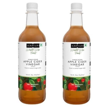 Kapiva Himalayan Apple Cider Vinegar With Mother Vinegar 500Ml, Liquid Super Saver Pack