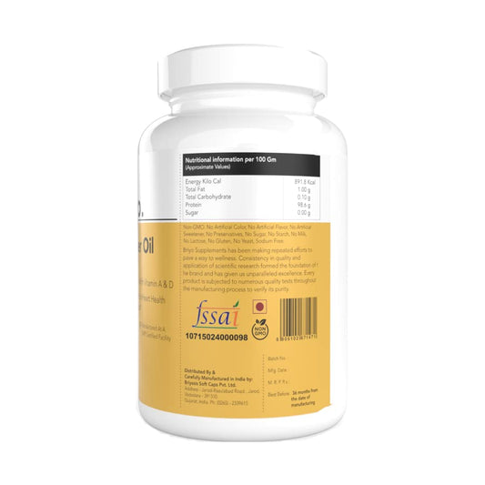 Briyosis Cod Liver Oil- Omega Fatty Acids with Vitamin A & D Cod liver Oil Capsule Help Reduce Joint Pain And Maintain The Immune System For Unisex
