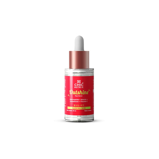 Chicnutrix Outshine â€“ Korean Brightening Face Serum | Made in Korea | 5 Powerful Actives - Niacinamide, Glutathione, Vitamin C | For Pigmentation, Dark Spots & Acne Marks | For All Skin Types