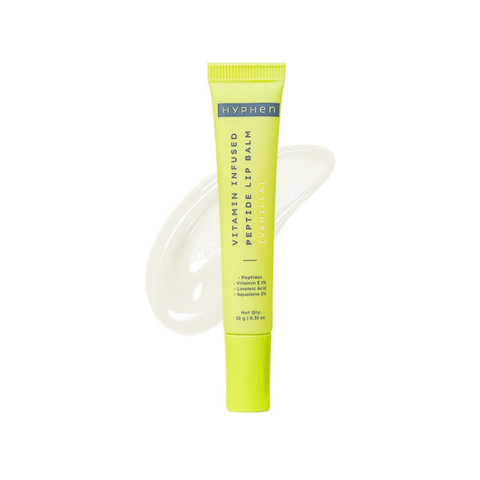Hyphen-Vitamin Infused Peptide Lip Balm-Vanilla for Dry & Chapped Lips|Hydrating & Moisturizing Lip Balm for Unisex|for Dark Lips|Smoothen Lips & Repair Moisture Barrier|Vegan,SLS & Parabens Free|10gm