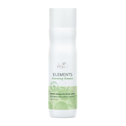 Wella Professionals Elements Renewing Shampoo | Gentle Cleanser for Shiny, Frizz-Free Hair | Sulphate Free Shampoo, Silicone, Paraben Free & Vegan | With Aloe Vera, Vitamin E