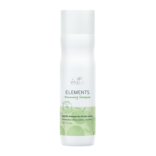 Wella Professionals Elements Renewing Shampoo | Gentle Cleanser for Shiny, Frizz-Free Hair | Sulphate Free Shampoo, Silicone, Paraben Free & Vegan | With Aloe Vera, Vitamin E