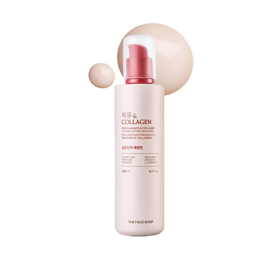 The Face Shop Pomegranate & Collagen Volume Lifting Cream With 10% Marine Collagen & Pomegranate Extracts | Night Cream For Wrinkles & Anti-Aging | Suitable For All Skin Types, 140ML