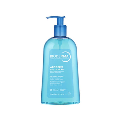 Bioderma Atoderm Gel Douche Ultra Gentle | Soap-Free Daily Use Shower Gel with Niacinamide for 24H Hydration & Glycerin| Boosts Hyaluronic Acid & Ceramides | Normal to Dry Skin (500 ml)
