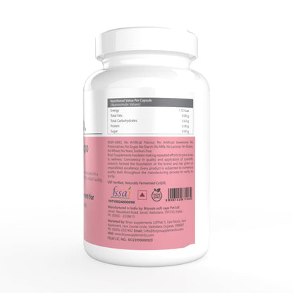 Briyo CoQ10 100 mg coenzyme Q10 Ubiquinone - Naturally Fermented, USP Grade, Superior Absorption Antioxidant for Heart Health and Energy Boost - 60 Capsules