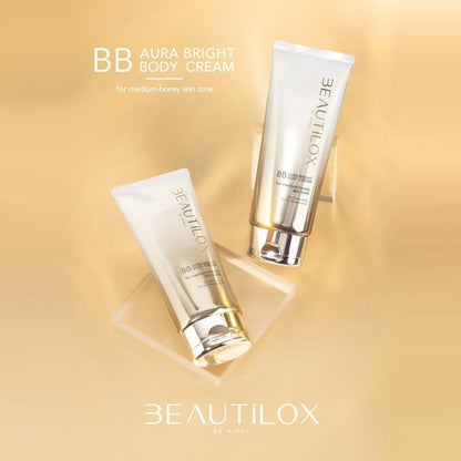 Korean Aura Bright BB Body Cream 75g â€“ Beige Tone with Vitamin B5, Collagen & Snail Mucin for Brightening, Hydrating & Smooth Skin