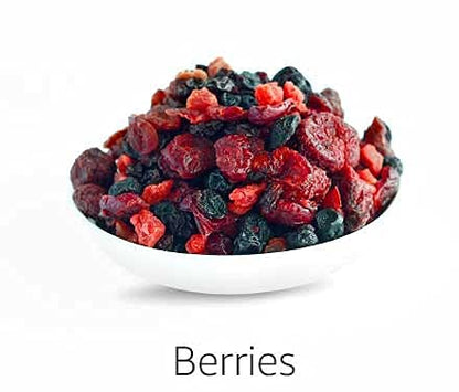 Namo Organics - Super Berry Mix - 500 Gm - without added sugar Healhy Dried Mixed Berries | 5+ Berry Dry Fruits like Cranberries, Blueberries, Strawberries, Goji Berries, Black current
