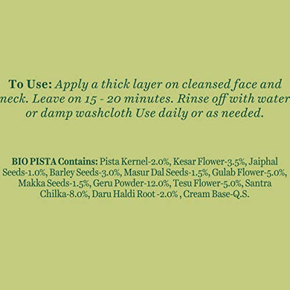 Biotique Bio Pistachio Ageless Nourishing and Revitalizing Face Pack for All Skin Types, 50g