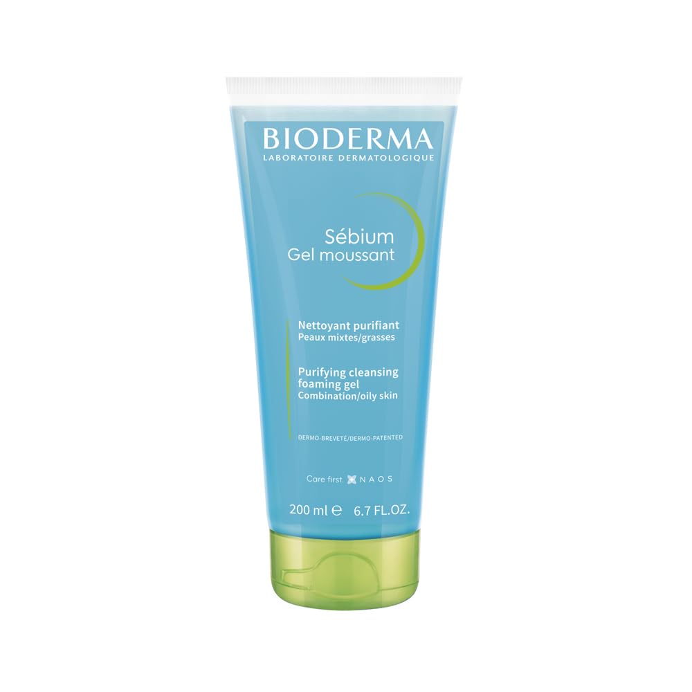 Bioderma Sebium Gel Moussant Purifying Cleansing Foaming Gel Combination To Oily Skin, 200ml