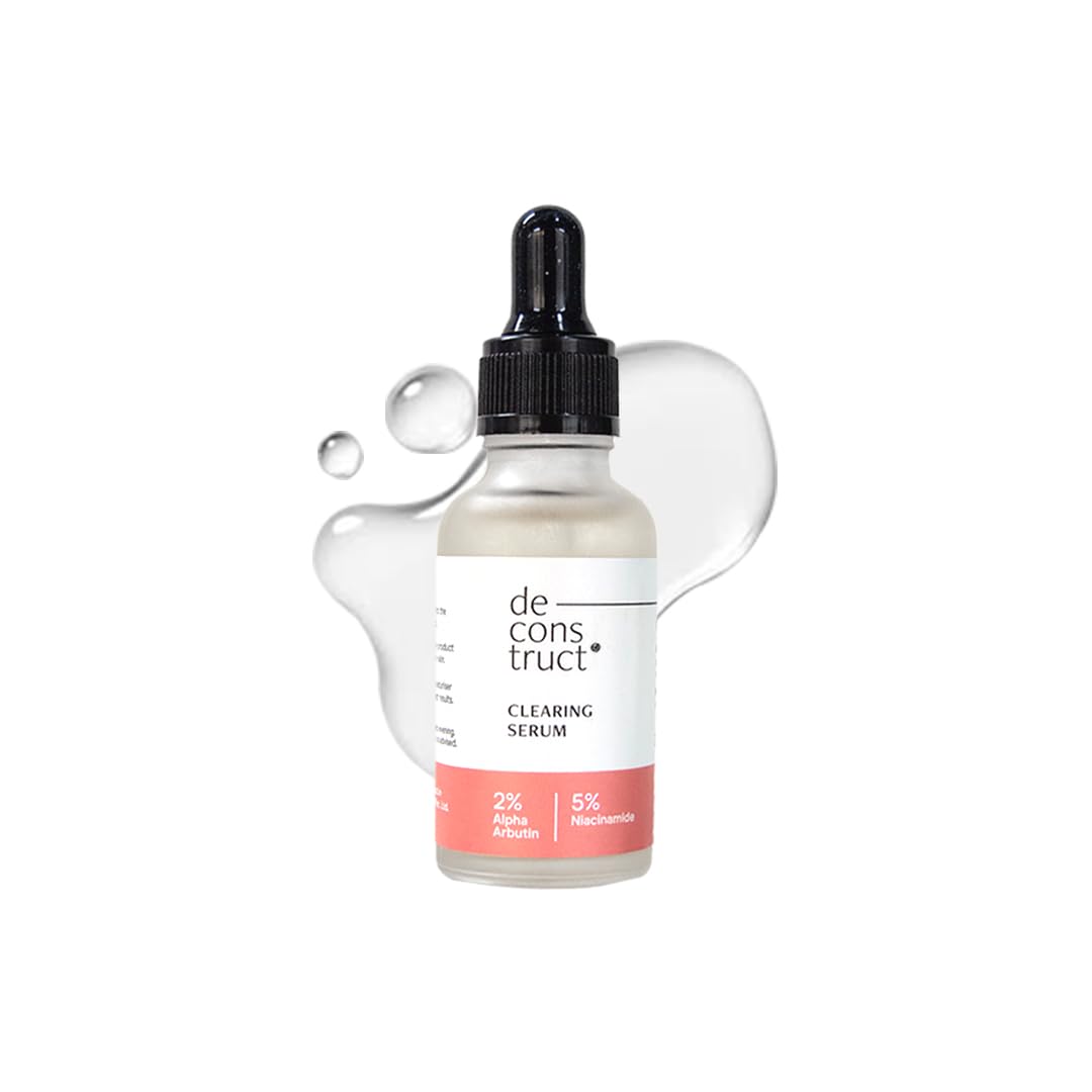Deconstruct 5% Niacinamide Face Serum | + 2% Alpha Arbutin Face Serum | Clearing Serum for Pigmentation, Acne Marks, Dark Spots, Tanning | For Oily & Sensitive Skin | 30ml