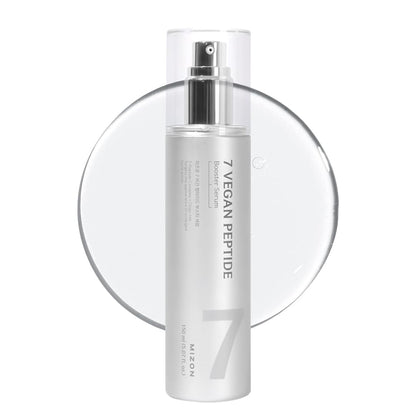 MIZON 7 Vegan Peptide Booster Serum Korean Anti-Aging Face Serum with Niacinamide & Hyaluronic Acid Hydrating Firming & Smoothing Skincare for Fine Lines & Skin Repair â€“ 150 ml