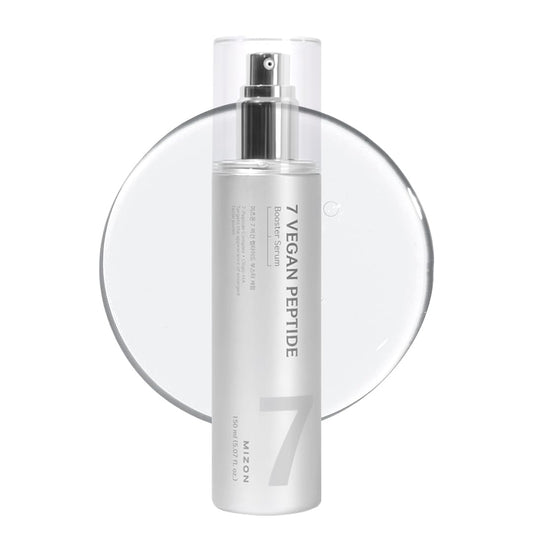 MIZON 7 Vegan Peptide Booster Serum Korean Anti-Aging Face Serum with Niacinamide & Hyaluronic Acid Hydrating Firming & Smoothing Skincare for Fine Lines & Skin Repair â€“ 150 ml