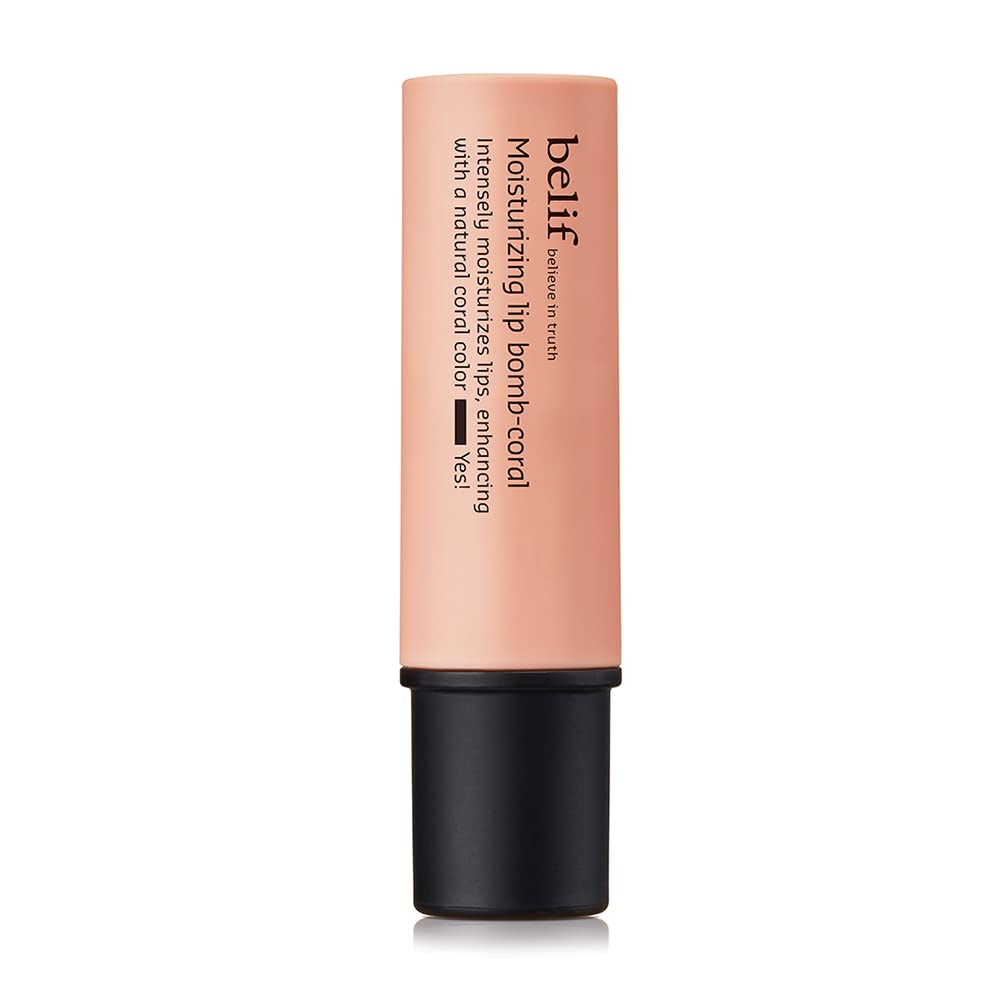 Belif Moisturizing Lip Bomb, Tinted Lip Balm For Dry & Chapped Lips (Coral) 3g