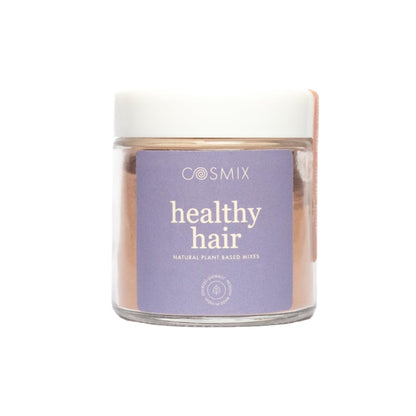 Cosmix Healthy Hair | For Healthy Scalp & Hair | Biotin Booster | Superfood Blend With Berries, Amla & Bamboo Shoot | 60G - 40 Servings | No Preservatives No Added Sugar | Plant Based, Powder