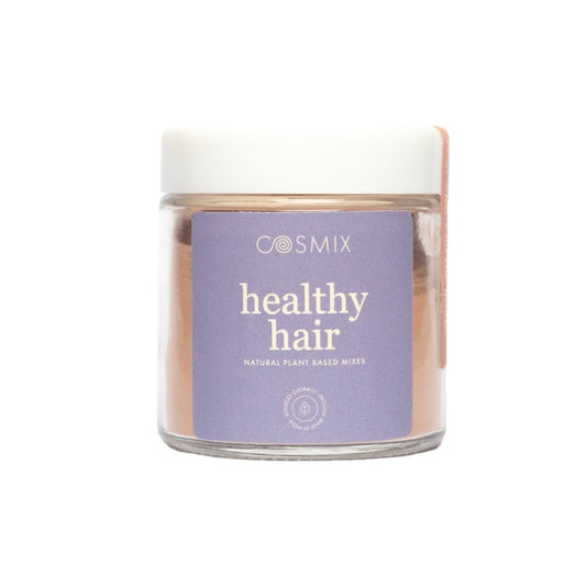 Cosmix Healthy Hair | For Healthy Scalp & Hair | Biotin Booster | Superfood Blend With Berries, Amla & Bamboo Shoot | 60G - 40 Servings | No Preservatives No Added Sugar | Plant Based, Powder