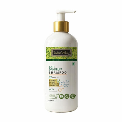 INDUS VALLEY Anti-Dandruff Shampoo with Rosemarry Oil For Hair Fall Defense - 500 ml