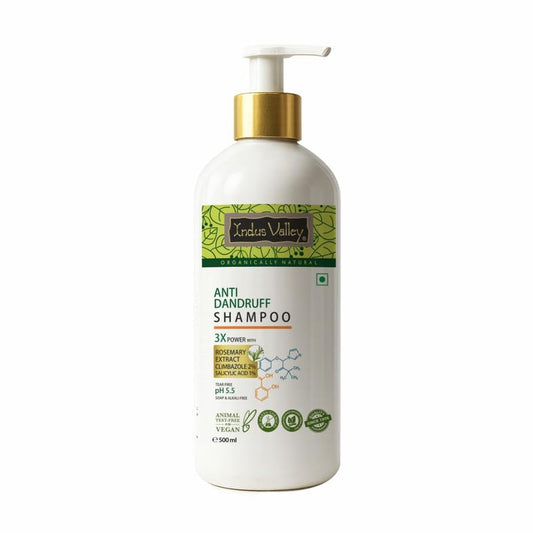 INDUS VALLEY Anti-Dandruff Shampoo with Rosemarry Oil For Hair Fall Defense - 500 ml
