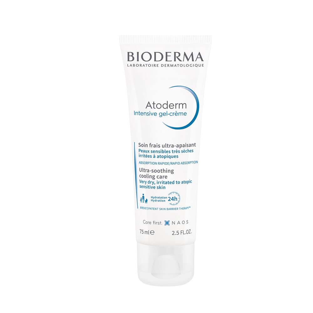 Bioderma Atoderm Intensive Gel CrÃ¨me with Niacinamide| Skin Barrier Repair| Ultra-light Soothing Gel moisturizer for Very Dry, Irritated, Atopic, Sensitive Skin, 75ml