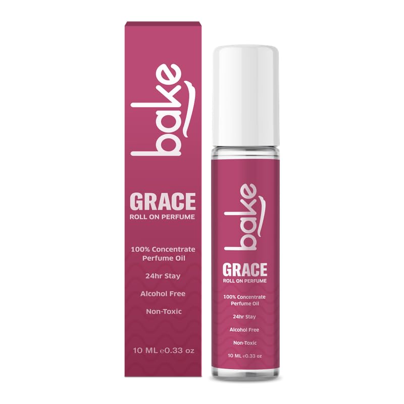 BAKE Bliss Attar Oil Concentrated Perfume Oil Roll on Fragrance| 24 Hours Stay & Alcohol Free | Unisex,Passion Fruit | 10ml