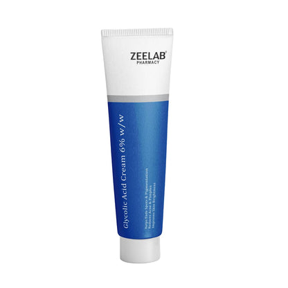Zeelab Glycolic Acid 6% Cream for Acne, Dark Spots, Oily & Dry Skin, Acne Scars & Pigmentation â€“ Exfoliating & Brightening 6 Percent Glycolic Acid Cream for Face â€“ Dermatologist Recommended â€“ 30g