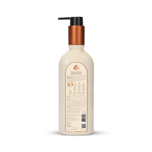 Baby Forest Sampoorna Snan Baby Body Wash | 10 Ayurvedic Herbs | Tear-Free Formula | Natural Hydration for Baby | Vegan | Cruelty-free | Plant-Based Formulation | 200 ml