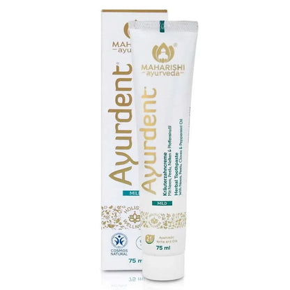 Maharishi Ayurveda Ayurdent Toothpaste, Unique Saliva Balancing Formula, for Toothache, Bleeding Gums, Sensitivity, Cavities, Plaque & Bad breath, Non Foaming, No SLS & Fluoride