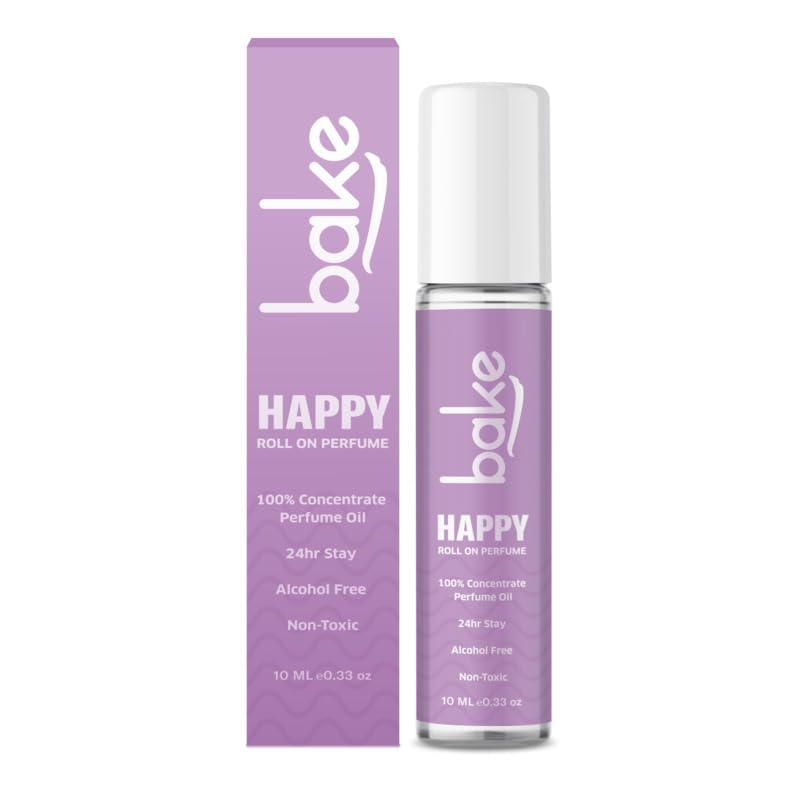 BAKE Bliss Attar Oil Concentrated Perfume Oil Roll on Fragrance| 24 Hours Stay & Alcohol Free | Unisex,Passion Fruit | 10ml