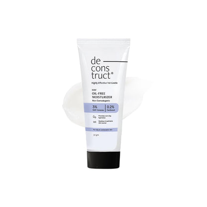 Deconstruct Oil-Free Moisturizer | Non Sticky, Lightweight, Non-Comedogenic & Fast-Absorbing | Tested for 72H Hydration | For Oily, Acne-Prone & Sensitive Skin |50g