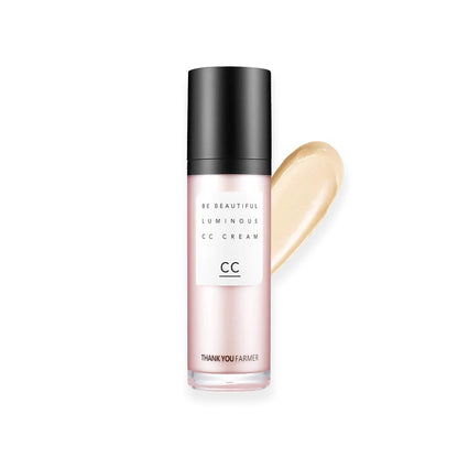 THANKYOU FARMER Be Beautiful Luminous CC Cream SPF30 PA++ (40ml) Korean Brightening Colour Corrector Cream with SPF30 Sun Protection, Hydrating, Lightweight Daily CC Cream for Natural Radiant Glow & Even Skin Tone