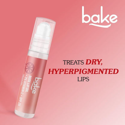 Bake Lip Oil for Shiny, Glossy, Soften Lips, Moisturizing & Nourishing-15gm