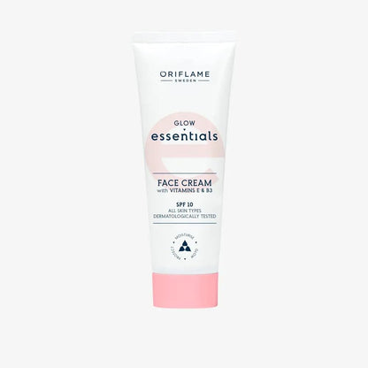 Oriflame Glow Essentials Face Cream, Vitamins E & B3, SPF 10, All Skin Types
