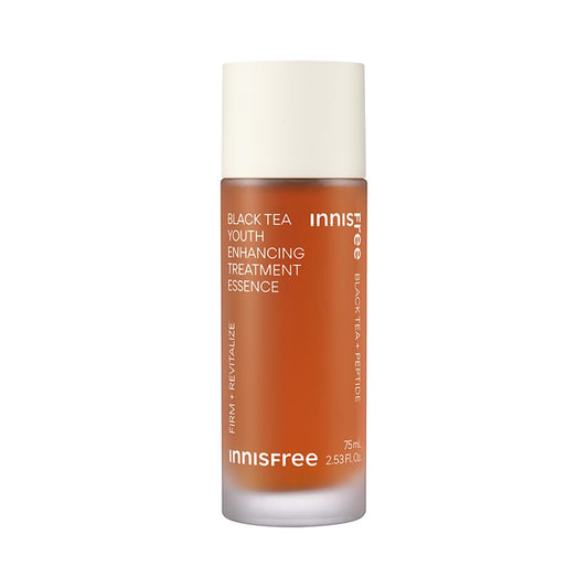 Innisfree Black Tea Treatment Essence - 75ml for Anti-Wrinkle Effect - Evens Out Skin Tone, Korean Skincare