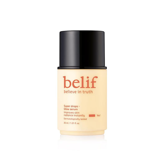 Belif Super Drops Niacinamide Vitamin C Glow Serum | 2-in-1 Primer + Brightening Face Serum | Hydrating, Radiant & Dewy Finish | Korean Skincare | Vegan, Clean Beauty for All Skin Types | 30ml