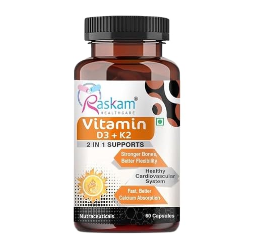 Vitamin D3 with K2-100 capsules- Supports Stronger Immunity & Bone & Heart Health | Healthy Heart For Men And Women